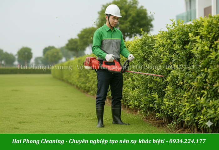 HPC cắt tỉa cây chuỗi ngọc với máy móc hiện đại. Đều và đẹp