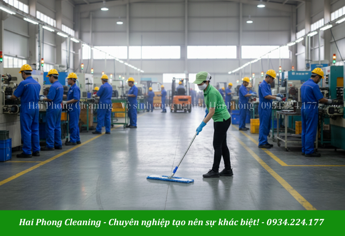 Nhân viên tăng ca sản xuất nhiều, việc vệ sinh cuối năm trở lên khó khăn hơn