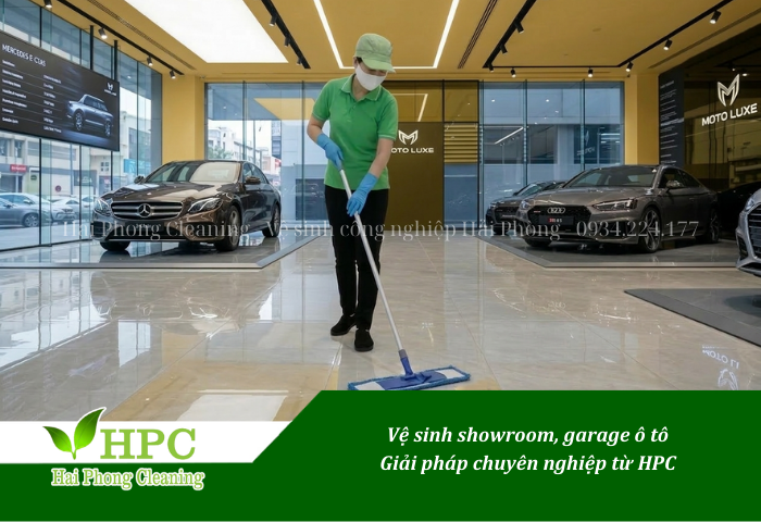 Vệ sinh showroom, garage ô tô chuyên nghiệp
