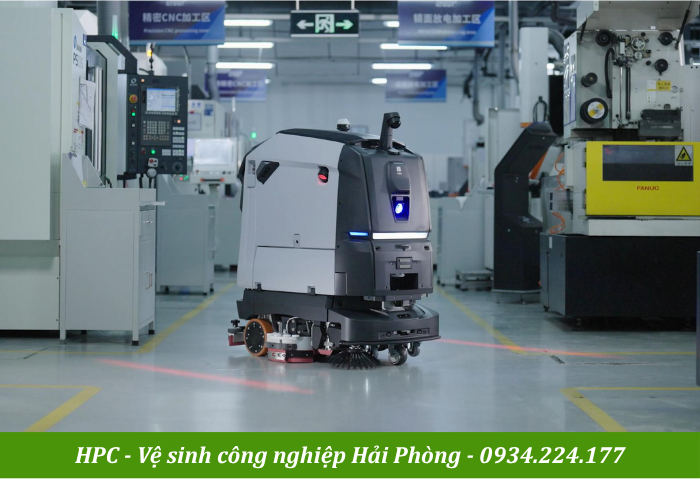 Robot AI vệ sinh công nghiệp - máy chà sàn tự động