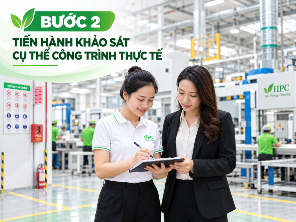 Khảo sát hiện trường thực tế cùng khách hàng 